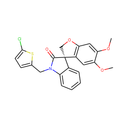 COc1cc2c(cc1OC)[C@]1(CO2)C(=O)N(Cc2ccc(Cl)s2)c2ccccc21 ZINC000103200175
