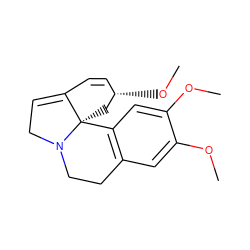 COc1cc2c(cc1OC)[C@]13C[C@@H](OC)C=CC1=CCN3CC2 ZINC000030726889