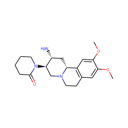 COc1cc2c(cc1OC)[C@H]1C[C@@H](N)[C@H](N3CCCCC3=O)CN1CC2 ZINC000045339819