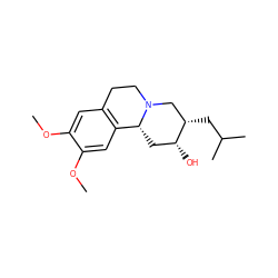 COc1cc2c(cc1OC)[C@H]1C[C@@H](O)[C@@H](CC(C)C)CN1CC2 ZINC000013983447