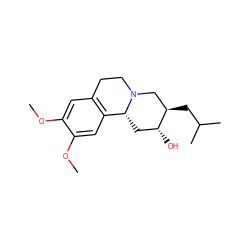 COc1cc2c(cc1OC)[C@H]1C[C@@H](O)[C@H](CC(C)C)CN1CC2 ZINC000034325316