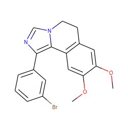 COc1cc2c(cc1OC)-c1c(-c3cccc(Br)c3)ncn1CC2 ZINC000084616590