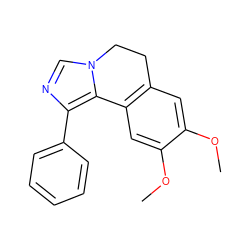 COc1cc2c(cc1OC)-c1c(-c3ccccc3)ncn1CC2 ZINC000084619008