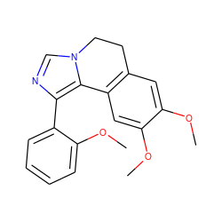 COc1cc2c(cc1OC)-c1c(-c3ccccc3OC)ncn1CC2 ZINC000084636068