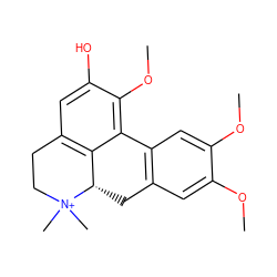 COc1cc2c(cc1OC)-c1c(OC)c(O)cc3c1[C@H](C2)[N+](C)(C)CC3 ZINC000036079950