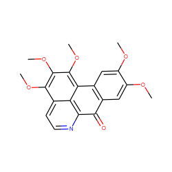 COc1cc2c(cc1OC)-c1c(OC)c(OC)c(OC)c3ccnc(c13)C2=O ZINC000001726301