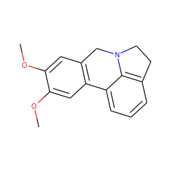 COc1cc2c(cc1OC)-c1cccc3c1N(CC3)C2 ZINC000000900948