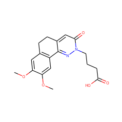 COc1cc2c(cc1OC)-c1nn(CCCC(=O)O)c(=O)cc1CC2 ZINC000013604593