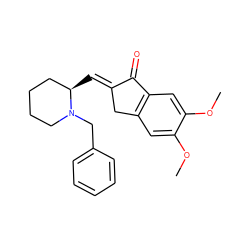 COc1cc2c(cc1OC)C(=O)/C(=C/[C@@H]1CCCCN1Cc1ccccc1)C2 ZINC001772580391