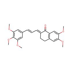 COc1cc2c(cc1OC)C(=O)/C(=C/C=C/c1cc(OC)c(OC)c(OC)c1)CC2 ZINC000169310178