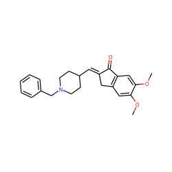 COc1cc2c(cc1OC)C(=O)/C(=C/C1CCN(Cc3ccccc3)CC1)C2 ZINC000000597028