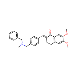 COc1cc2c(cc1OC)C(=O)/C(=C/c1ccc(CN(C)Cc3ccccc3)cc1)CC2 ZINC000045392596