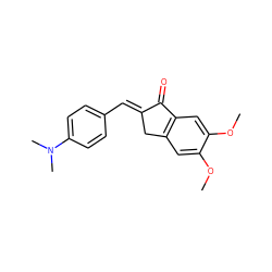 COc1cc2c(cc1OC)C(=O)/C(=C/c1ccc(N(C)C)cc1)C2 ZINC000006712228