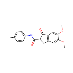 COc1cc2c(cc1OC)C(=O)[C@@H](C(=O)Nc1ccc(C)cc1)C2 ZINC000473170658