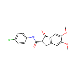 COc1cc2c(cc1OC)C(=O)[C@@H](C(=O)Nc1ccc(Cl)cc1)C2 ZINC000473159427