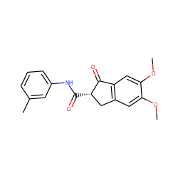 COc1cc2c(cc1OC)C(=O)[C@@H](C(=O)Nc1cccc(C)c1)C2 ZINC000473160691