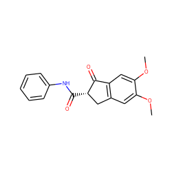 COc1cc2c(cc1OC)C(=O)[C@@H](C(=O)Nc1ccccc1)C2 ZINC000473172543