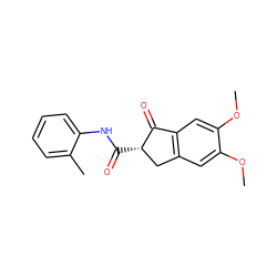 COc1cc2c(cc1OC)C(=O)[C@@H](C(=O)Nc1ccccc1C)C2 ZINC000473154892