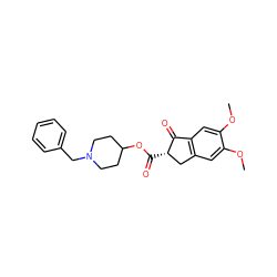 COc1cc2c(cc1OC)C(=O)[C@@H](C(=O)OC1CCN(Cc3ccccc3)CC1)C2 ZINC001772616601