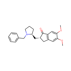 COc1cc2c(cc1OC)C(=O)[C@@H](C[C@@H]1CCCN1Cc1ccccc1)C2 ZINC001772602231