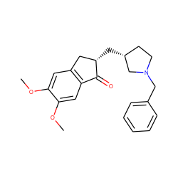 COc1cc2c(cc1OC)C(=O)[C@@H](C[C@@H]1CCN(Cc3ccccc3)C1)C2 ZINC001772646242