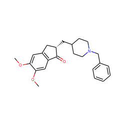 COc1cc2c(cc1OC)C(=O)[C@@H](CC1CCN(Cc3ccccc3)CC1)C2 ZINC000000597013