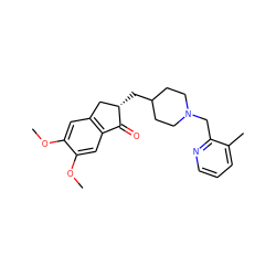 COc1cc2c(cc1OC)C(=O)[C@@H](CC1CCN(Cc3ncccc3C)CC1)C2 ZINC001205799847