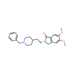 COc1cc2c(cc1OC)C(=O)[C@@H](CCC1CCN(Cc3ccccc3)CC1)C2 ZINC000003814282