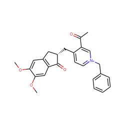 COc1cc2c(cc1OC)C(=O)[C@@H](Cc1cc[n+](Cc3ccccc3)cc1C(C)=O)C2 ZINC001772590715