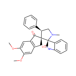 COc1cc2c(cc1OC)C(=O)[C@]1(C2)[C@@H](c2ccccc2)CN(C)[C@@]12C(=O)Nc1ccccc12 ZINC000064559839