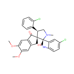 COc1cc2c(cc1OC)C(=O)[C@]1(C2)[C@@H](c2ccccc2Cl)CN(C)[C@@]12C(=O)Nc1ccc(Cl)cc12 ZINC000064573227