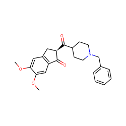 COc1cc2c(cc1OC)C(=O)[C@H](C(=O)C1CCN(Cc3ccccc3)CC1)C2 ZINC001772635617