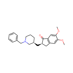 COc1cc2c(cc1OC)C(=O)[C@H](C[C@@H]1CCCN(Cc3ccccc3)C1)C2 ZINC001772622095