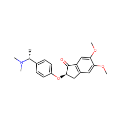 COc1cc2c(cc1OC)C(=O)[C@H](Oc1ccc([C@@H](C)N(C)C)cc1)C2 ZINC000028124586