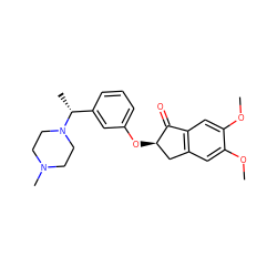 COc1cc2c(cc1OC)C(=O)[C@H](Oc1cccc([C@@H](C)N3CCN(C)CC3)c1)C2 ZINC000028339055