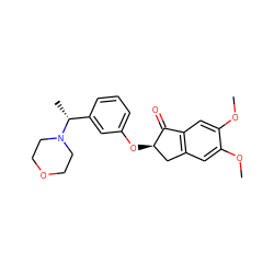 COc1cc2c(cc1OC)C(=O)[C@H](Oc1cccc([C@@H](C)N3CCOCC3)c1)C2 ZINC000028343661