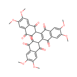 COc1cc2c(cc1OC)C(=O)C(C1C(=O)C(=O)c3cc(OC)c(OC)cc3C1=O)=C(C1C(=O)C(=O)c3cc(OC)c(OC)cc3C1=O)C2=O ZINC000058590806