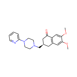 COc1cc2c(cc1OC)C(=O)C[C@H](CN1CCN(c3ccccn3)CC1)C2 ZINC000013589199