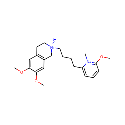 COc1cc2c(cc1OC)C[N@+](C)(CCCCc1cccc(OC)[n+]1C)CC2 ZINC000299844567