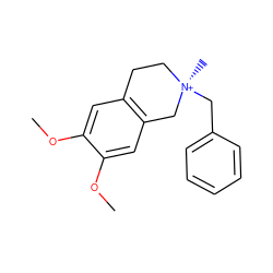 COc1cc2c(cc1OC)C[N@+](C)(Cc1ccccc1)CC2 ZINC001772578072