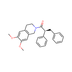 COc1cc2c(cc1OC)CN(C(=O)[C@@H](Cc1ccccc1)c1ccccc1)CC2 ZINC000013588112