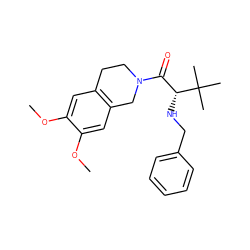 COc1cc2c(cc1OC)CN(C(=O)[C@@H](NCc1ccccc1)C(C)(C)C)CC2 ZINC000013588126