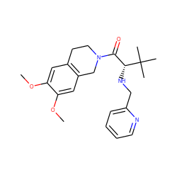 COc1cc2c(cc1OC)CN(C(=O)[C@@H](NCc1ccccn1)C(C)(C)C)CC2 ZINC000013588140