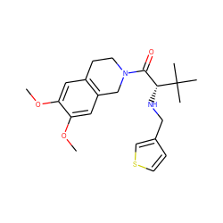 COc1cc2c(cc1OC)CN(C(=O)[C@@H](NCc1ccsc1)C(C)(C)C)CC2 ZINC000013588139