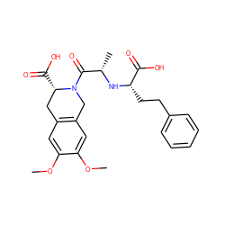 COc1cc2c(cc1OC)CN(C(=O)[C@H](C)N[C@@H](CCc1ccccc1)C(=O)O)[C@@H](C(=O)O)C2 ZINC000001890159