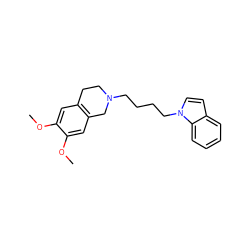 COc1cc2c(cc1OC)CN(CCCCn1ccc3ccccc31)CC2 ZINC000072117123