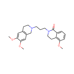 COc1cc2c(cc1OC)CN(CCCN1CCc3c(OC)cccc3C1=O)CC2 ZINC000096285656