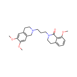 COc1cc2c(cc1OC)CN(CCCN1CCc3cccc(OC)c3C1=O)CC2 ZINC000096285654