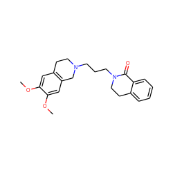 COc1cc2c(cc1OC)CN(CCCN1CCc3ccccc3C1=O)CC2 ZINC000072106079