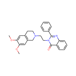 COc1cc2c(cc1OC)CN(CCn1c(-c3ccccc3)nc3ccccc3c1=O)CC2 ZINC000013438270